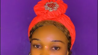 Two simple turban styles for church service [upl. by Yeltnarb]