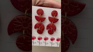 Paint Fill Polymer Clay Earrings  Polyclay  tutorial  Sculpey [upl. by Nelyag]