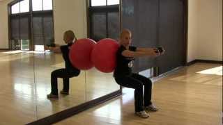 In Motion Wall Ball Squat with Front Raise [upl. by Fullerton]