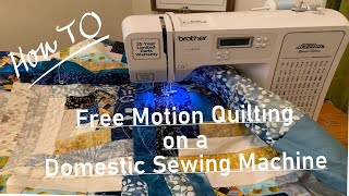 How to Quilt Using a domestic sewing machine  How quilt a quilt on a basic sewing machine [upl. by Mensch]