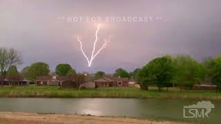 04162022 Huntsville AL  Incredible Ground to Cloud Upward lightning in slow mo [upl. by Milton13]