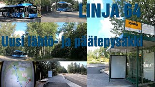 HSL Linja 64 uusi lähtö ja päätepysäkki [upl. by Tilla]