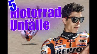 5 SCHOCKIERENDE MOTORRADUNFÄLLE aus der MotoGPTeil 3High 5 [upl. by Aschim]