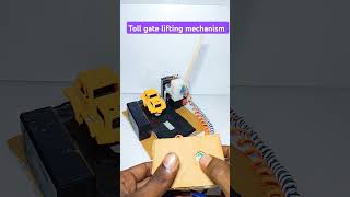 Toll gate lifting mechanism DC motor simple project science experiments experiment DC diy [upl. by Adnamahs123]