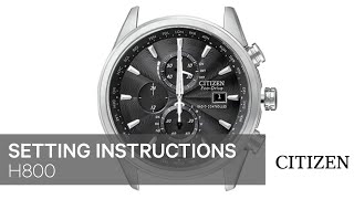 Citizen Watch Setting Instruction — H800 [upl. by Latsyk936]