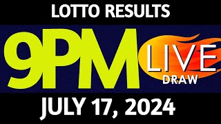 Lotto Result Today 900 pm draw July 17 2024 Wednesday PCSO LIVE [upl. by Enail492]