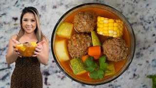 Caldo de Albóndigas The Soup Everyone Should Know How To Make  Mexican Meatball Soup [upl. by Cacia]