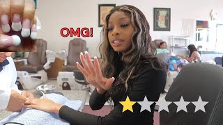 GOING TO THE WORSE REVIEWED NAIL SALON IN MY CITY…Omg [upl. by Jeffers511]