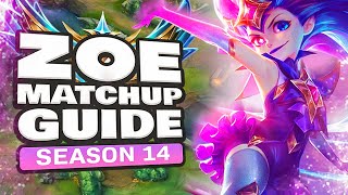 The Official Season 14 Best Zoe Matchup Guide [upl. by Annoyek743]