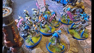 Warhammer 40000 Battle Report 10th  Necrons vs Tau 1000 Points [upl. by Tadio432]