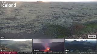 July 9 2023 Large 51 earthquake caught on camera in Iceland [upl. by Wehtam883]