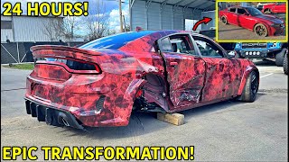 Rebuilding A Wrecked Hellcat Charger In 24 Hours [upl. by Stanislaus]