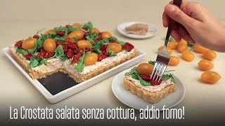 LA CROSTATA SALATA SENZA COTTURA SEMPLICE VELOCE e si PREPARA SENZA FORNO [upl. by Nettie929]