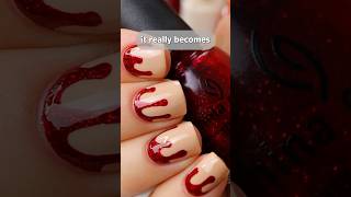 🩸easy Halloween nail art you can do at home 🧛‍♀️ nailarttutorial halloween [upl. by Bratton979]