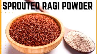 Sprouted Ragi Powder for babies and toddlers  How to make sprouted ragi flour at home  First food [upl. by Susannah74]