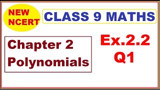 Class 9 Maths  Chapter 2  Exercise 24 Q5 Part i  Polynomials  NCERT [upl. by Sset750]