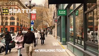 4k SEATTLE Walk  What Pioneer Square is like now 2024  From Pioneer Square to the Pier [upl. by Anilesor]