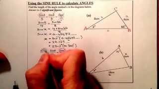 Sine Rule Calculating an Angle National 5 Trigonometry [upl. by Imray75]