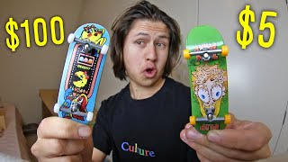 5 TECH DECK VS 100 FINGERBOARD [upl. by Zanas]