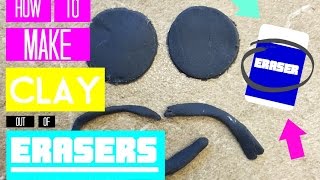 DIY CLAY OUT OF ERASER SHAVINGS [upl. by Wyon684]