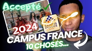 Voici ce que tu dois faire aujourdhui si tu veux réussir tes démarches Campus France 2024 [upl. by Yelnik]