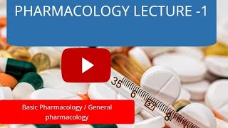 chapter 1introduction of Pharmacologypart1 Definition ans Scop of pharmacology pharmacokinetics [upl. by Agneta]