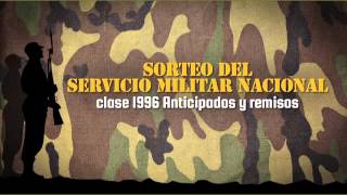 Sorteo del Servicio Militar Nacional clase 1996 anticipados y remisos [upl. by Patricio]