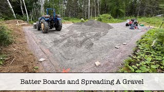 Building the Shop  Part 6  Setting Batter Boards and Spreading A Gravel [upl. by Audi]