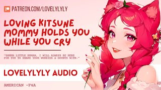 ASMR  Kitsune Mommy Cuddles You While You Cry Monster Mommy Cuddles Wholesome Fireplace [upl. by Bradeord]