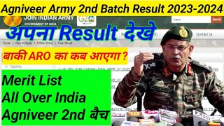 Agniveer Army 2nd Batch Result 2024  Army Agniveer Second Batch Final Merit ListArmy Result 2024 [upl. by Anihs751]