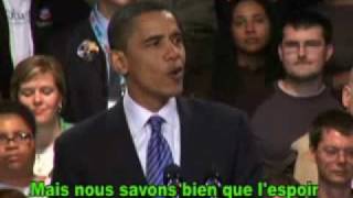 Obama quotÇa a été le momentquot soustitres FRANÇAIS · French [upl. by Ardnasil]