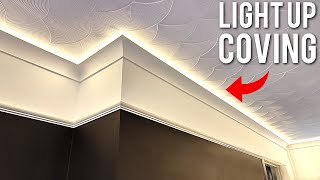 DIY LED COVING  PICTURE RAIL  On A Budget [upl. by Cathryn]