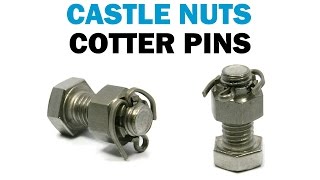 Castle Nuts  How to Install or Fit a Cotter Pin and Slotted Nut  Fasteners 101 [upl. by Agnella797]