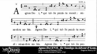 Agnus Dei XVII from Mass XVII Gregorian Chant [upl. by Mikaela]