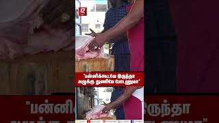 பன்னி வெட்றவன் அழுக்கு துணி தான் போடணுமா🐷Pork Shop Couple Interview [upl. by Waugh]