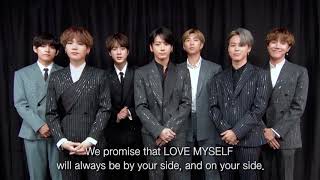 BTS 방탄소년단 LOVE MYSELF Campaign 2nd Anniversary Message [upl. by Agathy]