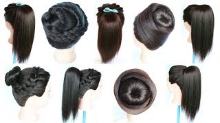 7 easy and simple hairstyles for girls  hair style girl  hairstyles for girls  ponytail hairstyle [upl. by Smada]