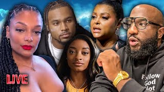 Simone Biles Husband Jonathan Owens Says Hes the Prize Taraji P Henson Says Women Are Underpaid [upl. by Luca]