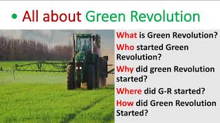 Green Revolution All about Green Revolution What is Green Revolution [upl. by Tesler]