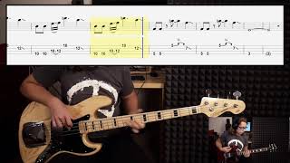 The Beatles  Come Together bass cover with tabs in video [upl. by Esther]