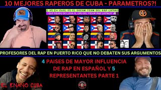 TOP 10 RAPEROS CUBANOS  PROFESORES DE RAP BORICUAS QUE NO QUIEREN DEBATIR  PAISES LATINOS EN RAP 1 [upl. by Suiramad495]