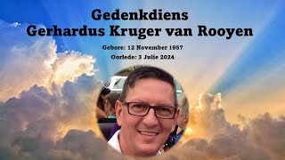 Gedenkdiens Gerhardus Kruger van Rooyen [upl. by Chlori]