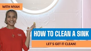 How To Clean A Bathroom Sink with Nontoxic Ecofriendly Castile Soap amp Disinfectant Hydrogen Peroxide [upl. by Ettedo]