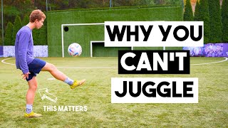 How To ACTUALLY Juggle A FOOTBALL For Beginners [upl. by Warren523]