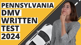 Pennsylvania DMV Written Test 2024 60 Questions with Explained Answers [upl. by Luise]