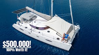 Ultimate Comfort  World Sailing 48 Catamaran FULL Inside amp Outside Tour [upl. by Sansen]