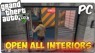 OPEN ALL INTERIORS MOD GTA 5 PC  Entra en los edificios cerrados de GTA V  MOD SHOWCASE [upl. by Nilkcaj]