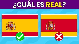 Adivina Cuál es la Bandera REAL ✅🧐❌ Test de Banderas y de Cultura General 🧠📚 [upl. by Repsihw684]