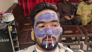 how to do full face waxing  for men  new amazing video by sks 💈💈 [upl. by Diogenes]