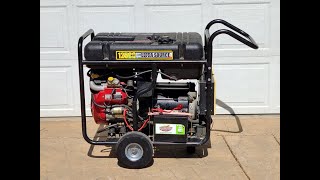 Generac 12500 Watt Generator 27 Hp OHVI Gas Flat Free Tires 18 Hours Bertolino Industries [upl. by Onaled919]